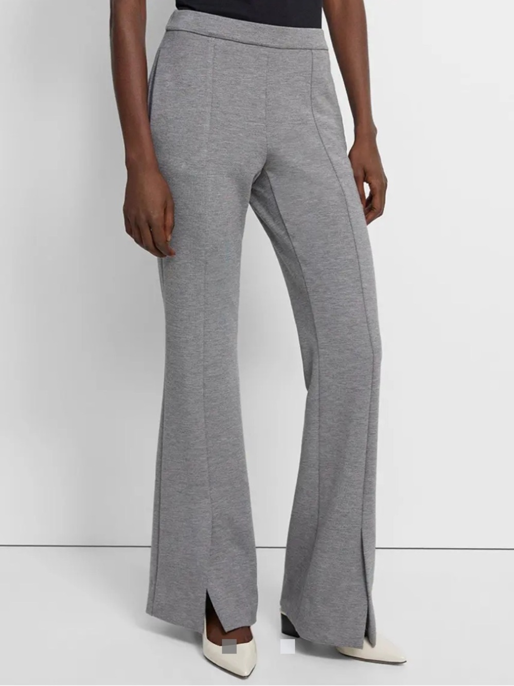 Theory Demetria Grey Jersey Trousers Size 6
